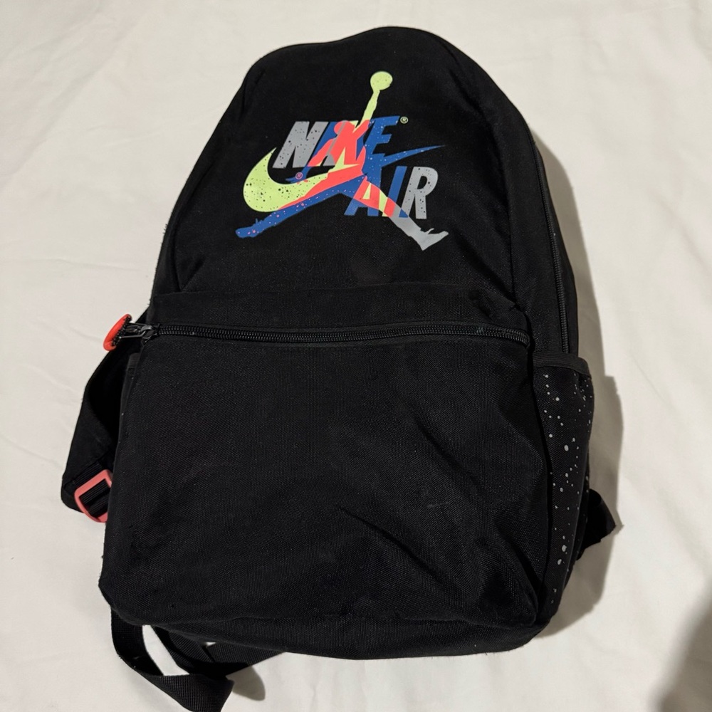 Nike Air Jordan Jumpman Backpack Black Multicolor Logo School Gym Bag